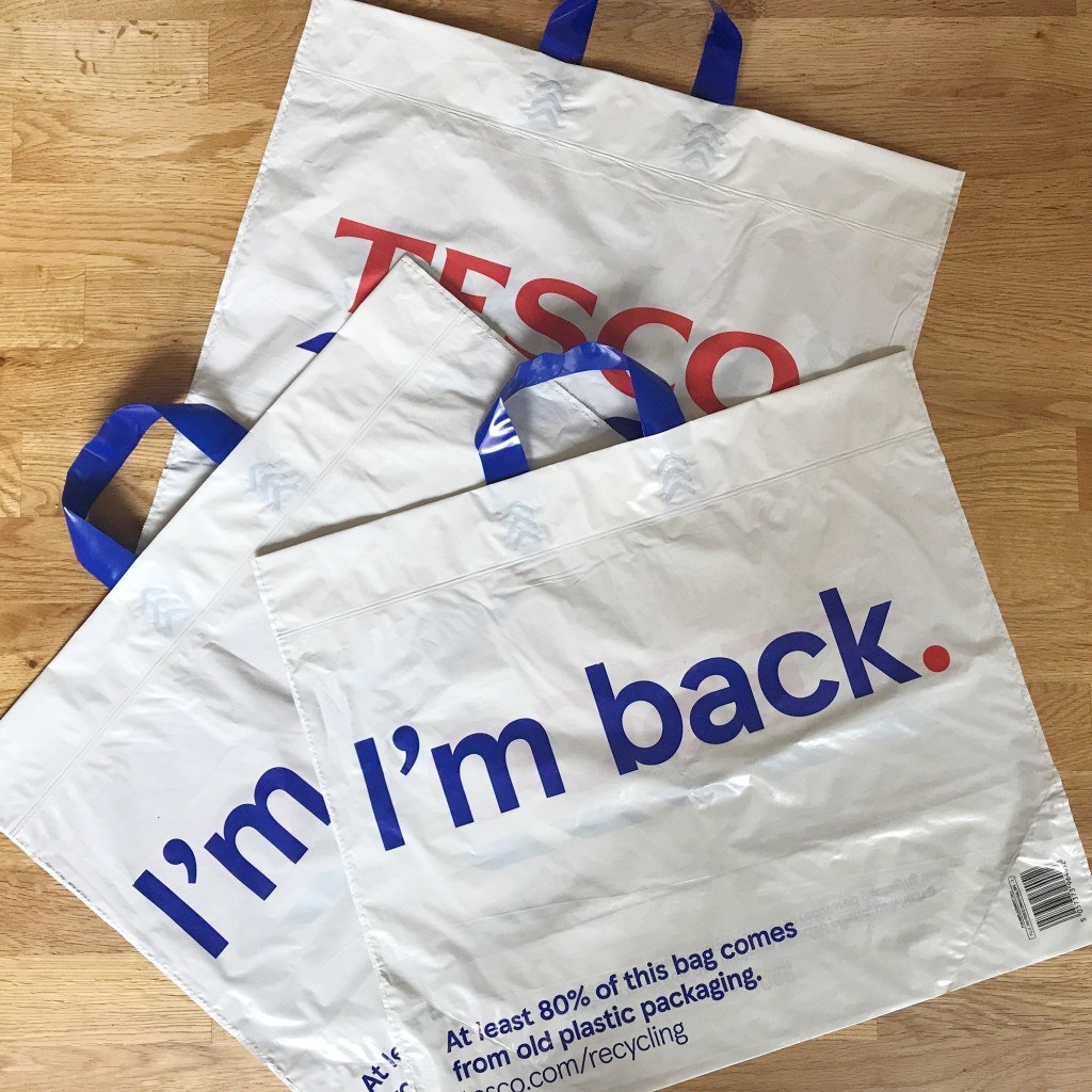 Tesco bag white background hi-res stock photography and images - Alamy